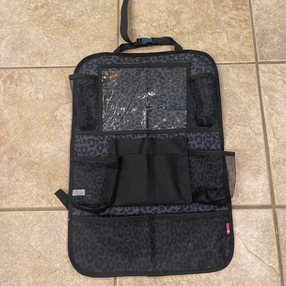 Leopard print car organizer